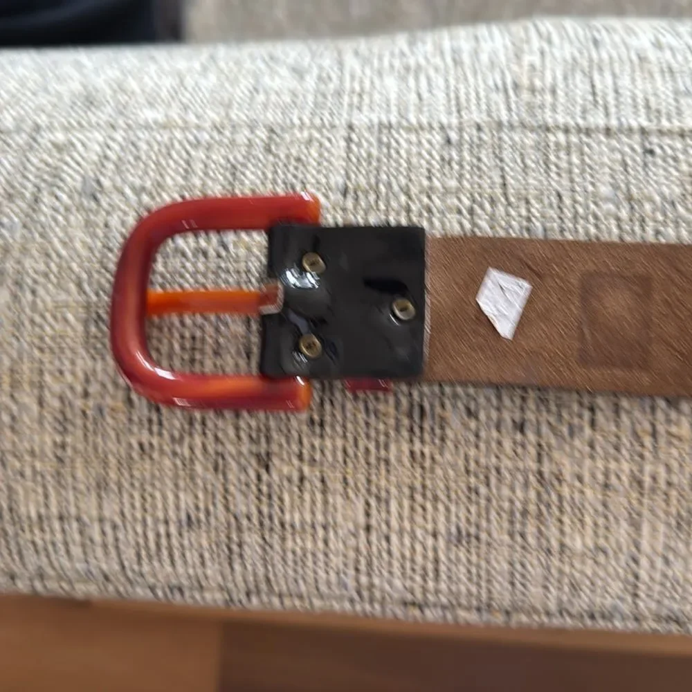 Vintage patent leather belt